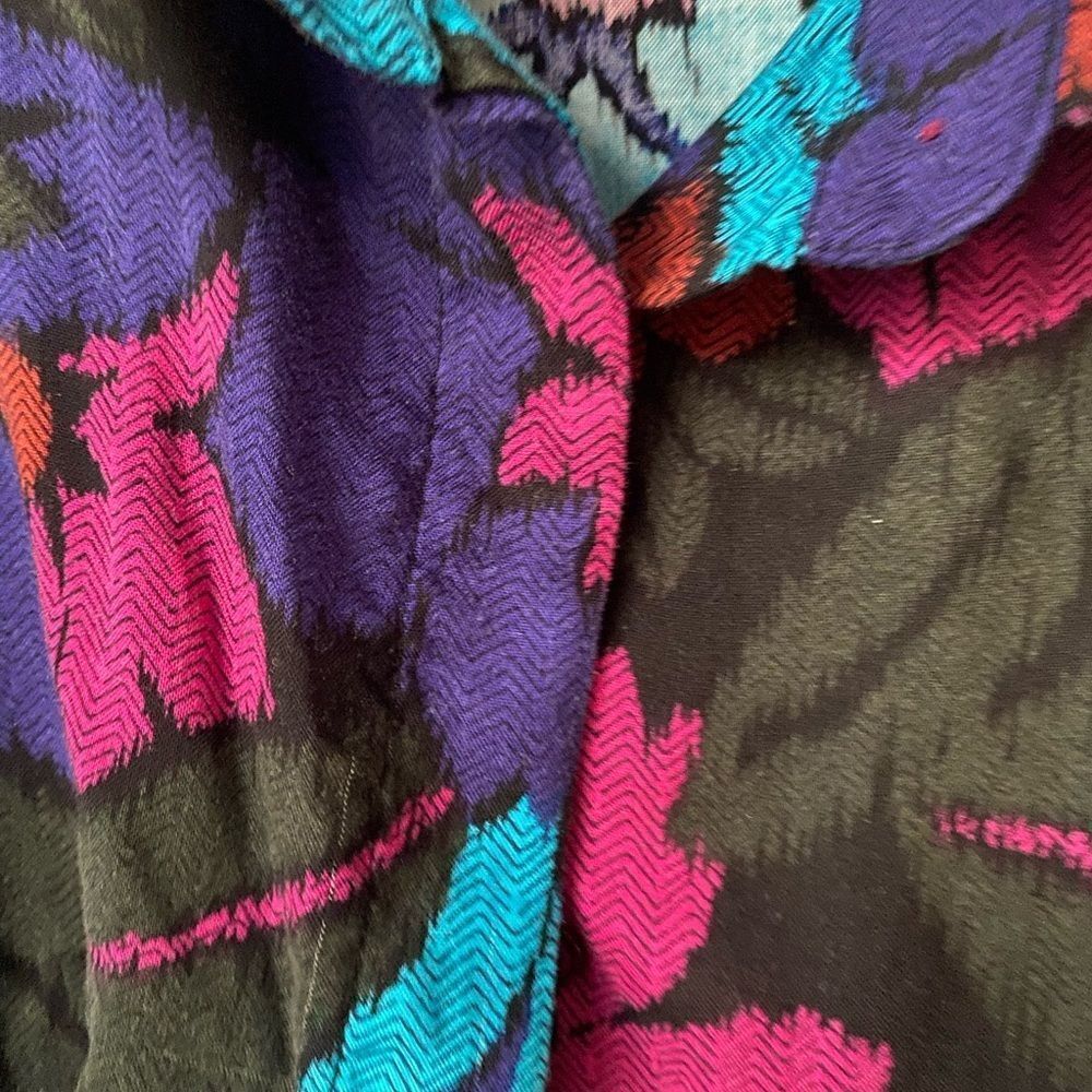 šøVintageĀ 80s Multi Colour Long Sleeve Topšø - Picture 9 of 11